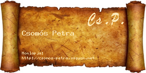 Csomós Petra névjegykártya