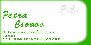 petra csomos business card